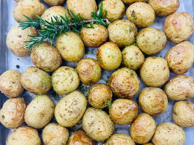 roasted baby new potatoes