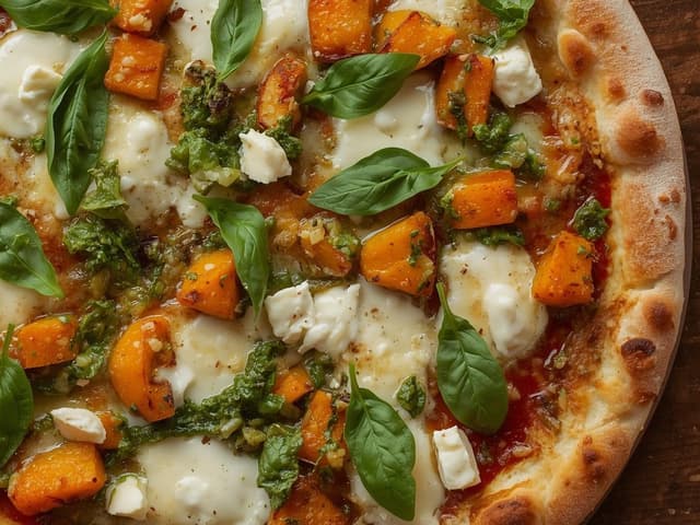 Pumpkin, Feta & Pesto Pizza