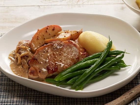 Pork steaks with Apple Cream sauce