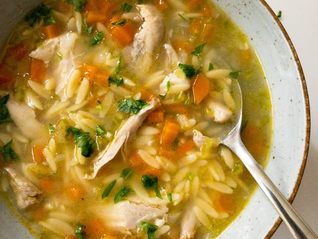 LEMON CHICKEN RISONI SOUP