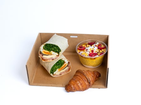 Bacon and Egg Wrap Breakfast Box