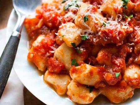 Ricotta Gnocchi with Napoli Sauce