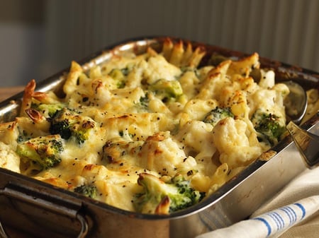 Cauliflower and Broccoli Bake