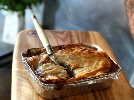 Beef, Bacon & Red Wine Pie