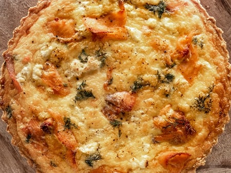 Smoked Salmon, Ricotta & Dill Tart