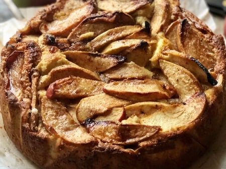 Ottolenghi's Spiced Apple Cake with Whipped Cream