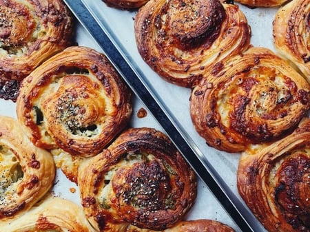 Ham Cheese & Seeded Mustard Savoury Scrolls