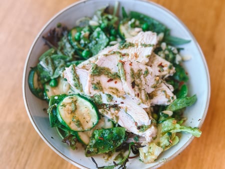 Green Goddess Risoni Pasta Salad with Roast Chicken (single bowl)