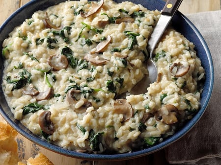 Spinach and Mushroom Risotto