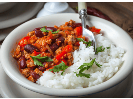 Vegetarian Chilli Con Carne with Rice