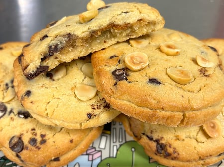 Chocolate and Hazelnut Butter Cookies