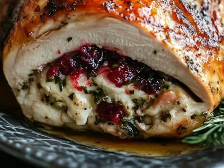 Cranberry Stuffed Turkey Breast