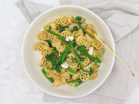 Autumn pinwheel pasta with broccolini
