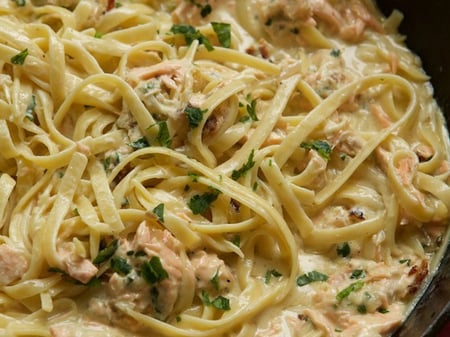 Alfredo Smoked Salmon Pasta