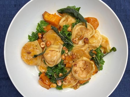 Roasted Pumpkin & Goats Cheese Tortellini