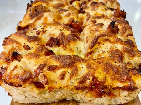 Semi Dried Tomato & Mozzarella Sourdough Focaccia