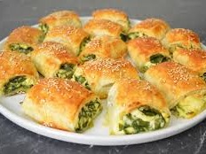 Spinach and Three Cheese Rolls