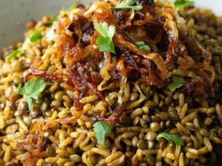 Special Lentil Rice (Mujadara)