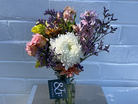 Seasonal Posy Jar from 'Thistle and Fern' Flowers