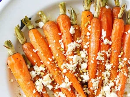 Roasted Dutch Carrots with Honey and Dukkah