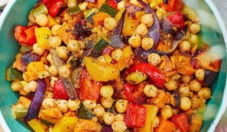 Roast Vegetable Salad with Chickpeas