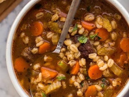 BEEF + BARLEY SOUP