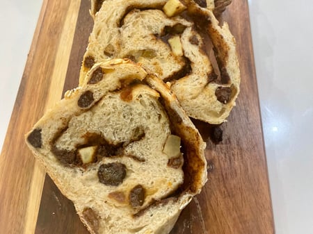 Sultana, Apple & Cinnamon Swirl Sourdough Loaf