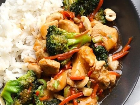 Lemongrass Chicken Stir Fry w/ Vegetables and Rice