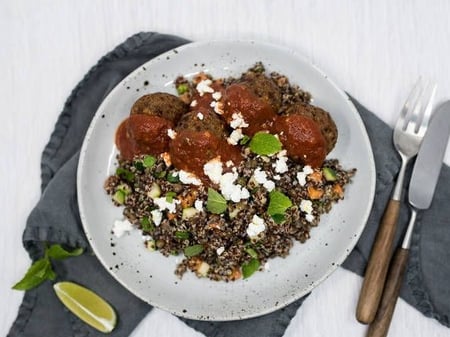 Oven Baked Spiced Beef Meatballs | High Protein