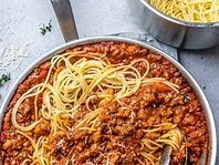 Beef Bolognaise with Gluten Free Spaghetti