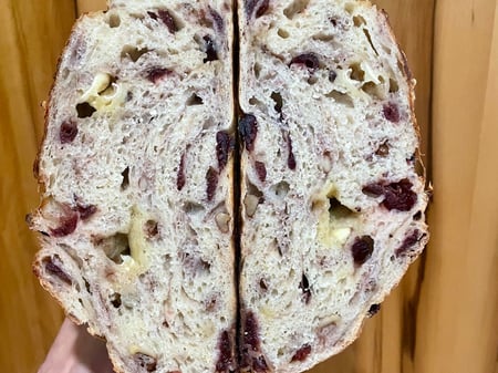 Cranberry, Walnut and Camembert Cheese Sourdough