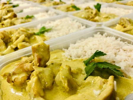 Cambodian Chicken Samla Curry with Rice FODMAP