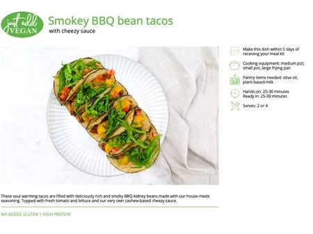 Smokey BBQ bean tacos