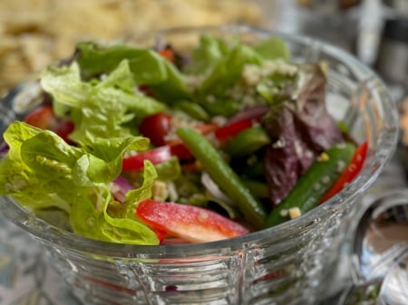 Green Salad with poppyseed dressing