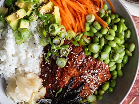 Roast Salmon Poke Bowl