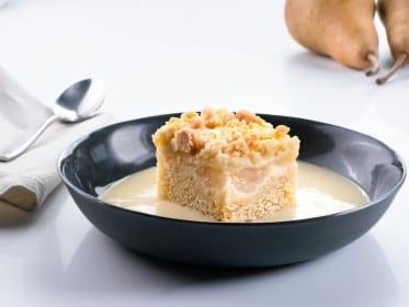 Frozen Pear Streusel & Custard