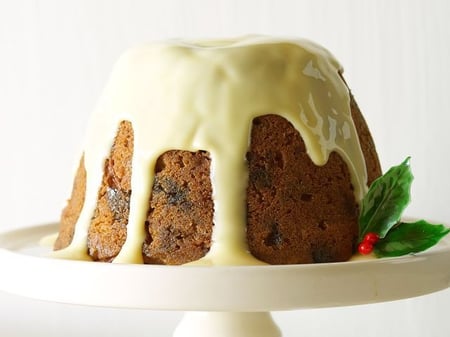 Steamed Plum Pudding w/ traditional custard