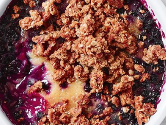 Blueberry and Lemon Curd Crumble