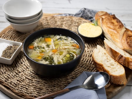 Chicken Soup With Garden Vegetables