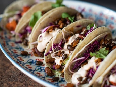 Mexican Beans with Lime & Chipotle Yoghurt