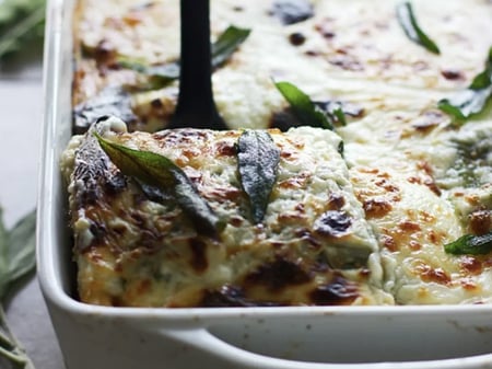 Truffled Mushroom and Whipped Ricotta Lasagna