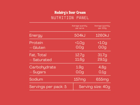 Nudairy Dairy Free Sour Cream (200g)