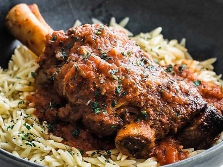 Greek Pulled Lamb Shank