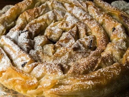 Kolokithopita, Greek Pumpkin Filo Pie with Tzatziki