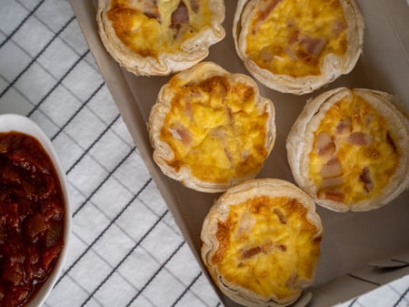 Mini Tart Boxes - Egg & Bacon (10/box)