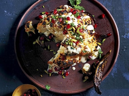 Whole Roast Cauliflower w tahini yoghurt