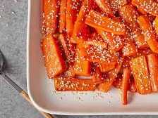 Carrots w/ honey & sesame