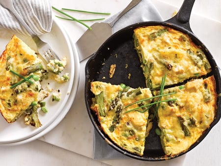 Asparagus and Sweet Potato and Chicken Frittata