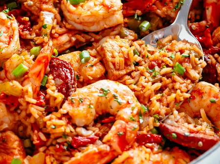 Prawn, Chicken and Chorizo Jambalaya