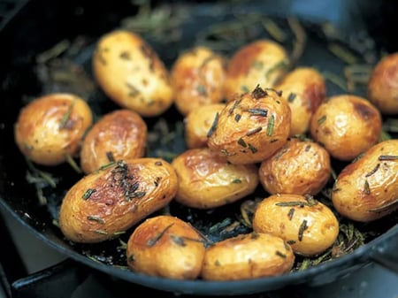 Baked Potatoes with Sea salt and Rosemary